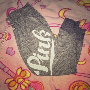 Victoria Secret Pink lace up skinny sweats